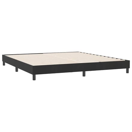 vidaXL - Boxspring - zonder - matras - fluweel - zwart - 180x210 - cm