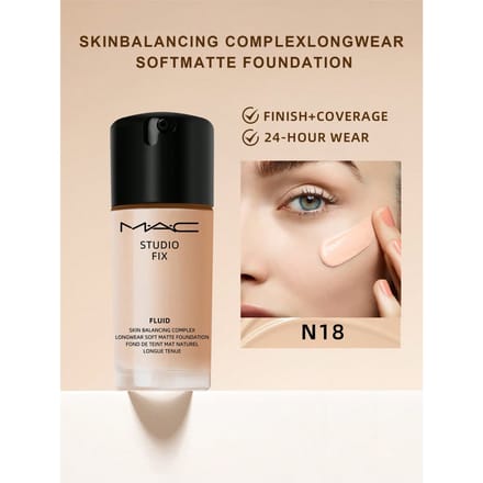 Fond de teint MAC Studio Fix | Matifiant 24h Contrôle du sébum, NC11 30mL N18