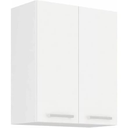 ATLAS Hoge kast met 2 deuren - Wit decor - L60 cm