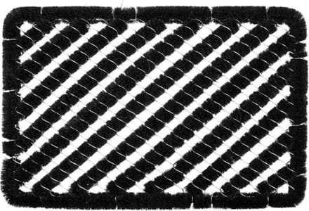 Borstelmat - Deurmat - 60X40 CM - Schoonloopmat - Zwart