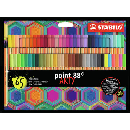 STABILO point 88 - Premium Fineliner - Fine 0,4 mm - Set Met Alle 65 Kleuren