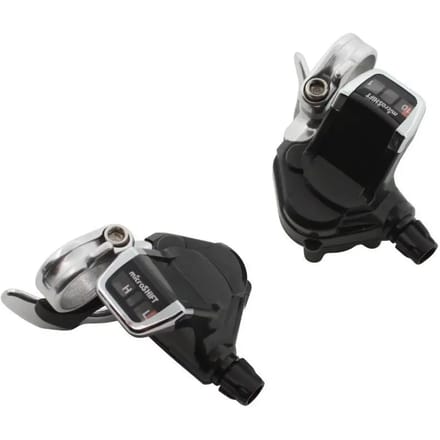 Paar racefiets hendels voor triple flat sturen P2R Push-Pull Shimano