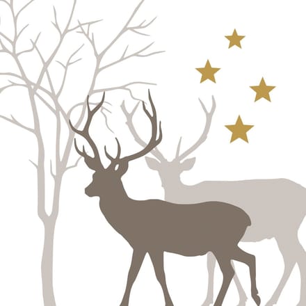 PPD - lunch servetten - Winter Deers white