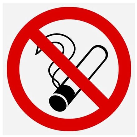 Sticker pictogram verboden te roken. 10x 10 cm