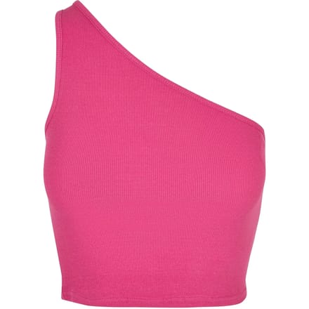Urban Classics - Cropped Asymmetric Crop top - 3XL - Roze