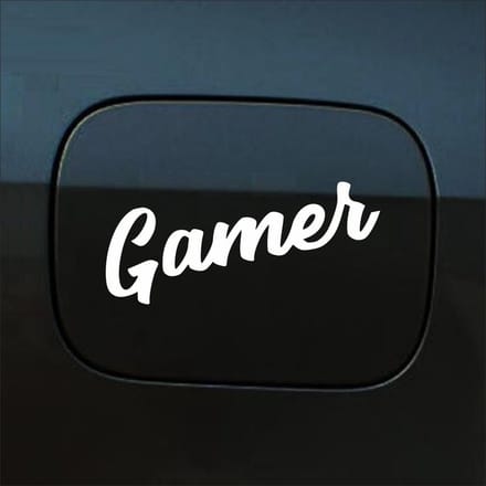 Bumpersticker - Gamer - 6 X 18 - Wit