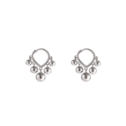Go Dutch Label Oorhangers Balls Hoop Zilver