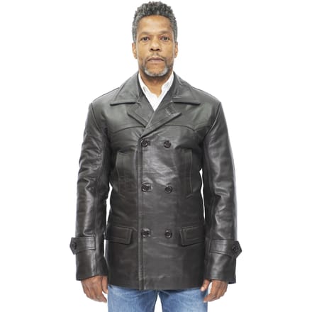 Heren rundleer Peacoat-Krakau