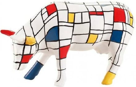 Cowparade Medium Ceramic Moondriaan