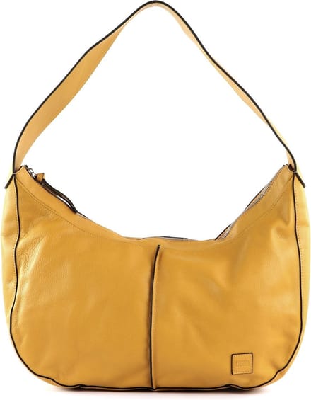 FREDsBRUDER Leren Schoudertas Ginsberg Shoulderbag Sunny Yellow Mosterdgeel