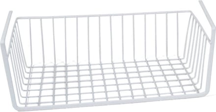 Kastmandje - wit - metaal - 37 x 25 x 11 cm - opberg hangmand