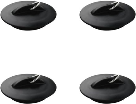 Gootsteenstop Set - Afvoer Stopper - Keuken Badkamer - Universeel Ontwerp - 6 cm Diameter - Zwart