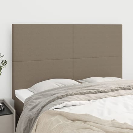 vidaXL - Hoofdbord - taupe - 144x5x118/128 - cm - Stof