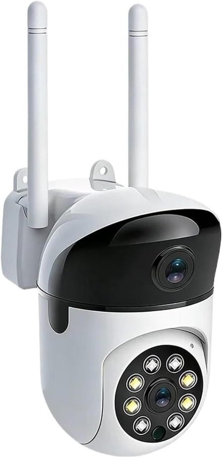 IP-camera WiFi - Beveiligingscamera - Huisbewaking - Dubbele Lens - 4MP - Wit