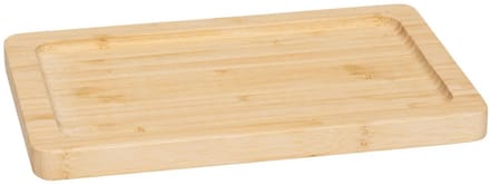 5Five Serveerplankje voor hapjes/fingerfood - 22 x 14 cm - bamboe hout - borrelplank - tapasplank