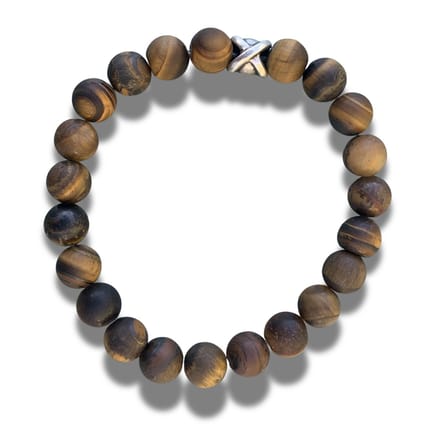 Armband - natuursteen matte tijgeroog - 8 mm 19 cm