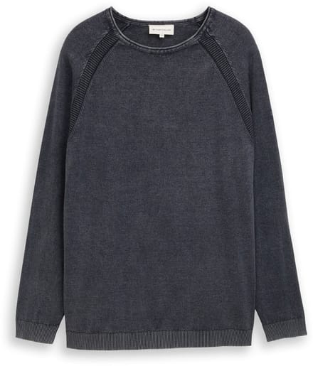 Tom Tailor - Plus Size - Gebreide trui van katoen - Maat 2XL - sky captain blue