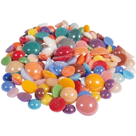 Glasmozaïek steentjes "Diamond", kleurrijke mix, ca. 180 g - Bolvormig