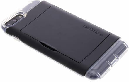 Spigen Crystal Wallet Booktype iPhone 8 Plus / 7 Plus hoesje - Zwart