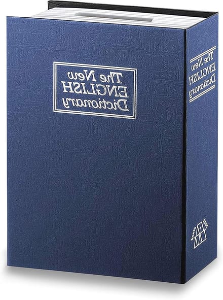 Boek Kluis - Verborgen Spaarpot - Geld Bewaren - Discreet Ontwerp - 8 cm Diep - Blauw