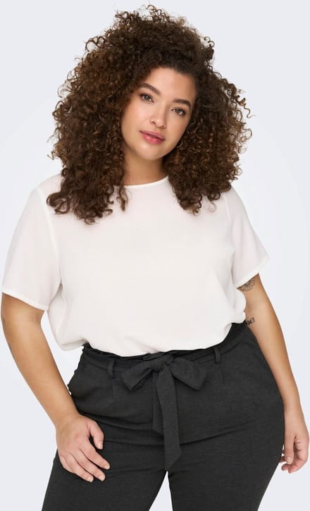 ONLY CARMAKOMA - CARVICA S/S TOP WVN NOOS Dames Top