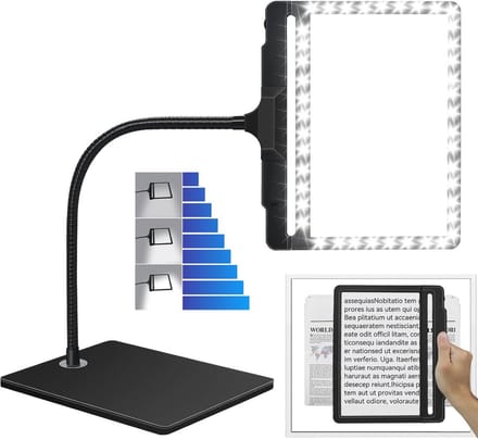 Allecto Plus - Vergrootglas met Licht en Stand, Ideaal voor Hobbies - 5X Vergroting