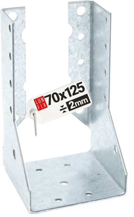 Balkenschuh Type B - 70x125 mm - Verzinkt 2 mm - Holzbalkenverbinder