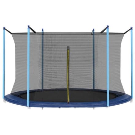 Trampolinezeil VIKING CHOICE - 305 cm - 6 palen - Rits - Net zonder framebuizen zwart