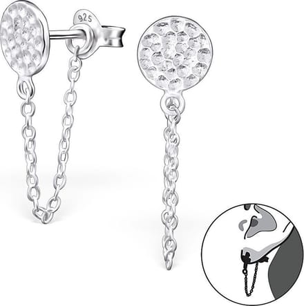 Montebello Oorbellen Aldis - 925 Zilver E-Coating - ∅6.5mm - 30mm