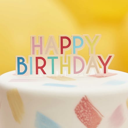 Happy Birthday Acryl Rainbow