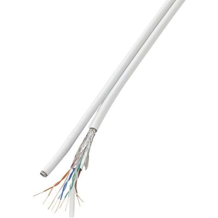 TRU COMPONENTS Duplex-Netwerkkabel CAT 6 SF/UTP 8 x 2 x 0.196 mm² Wit 100 m