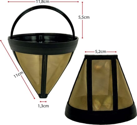 Scanpart herbruikbare koffiefilter nr 4 - Koffie filter permanent maat 4 - Herbruikbaar - Met houder - Nummer 4