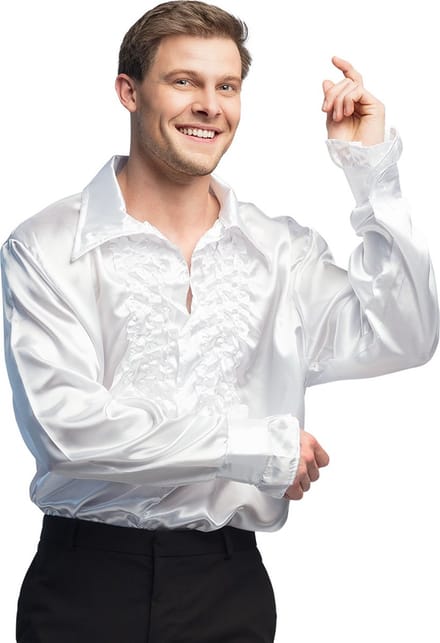 Boland - Shirt Party wit (L) - Volwassenen - Danser/danseres - 80's & 90's - Disco