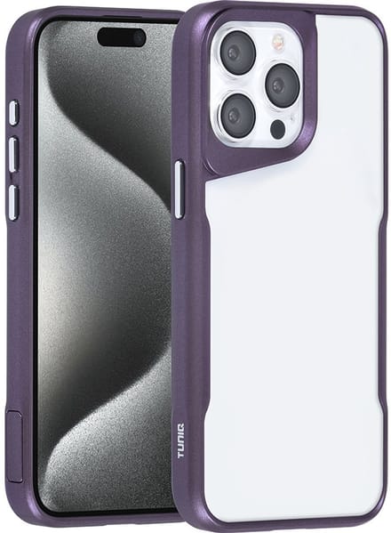 TUNIQ telefoonhoesje voor Apple iPhone 15 Pro Max - Siliconen backcover - Paars