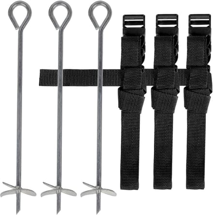 Trampoline Ankerset - Grondankers Set - Veiligheid Verhoging - Universele Pasvorm - 183 & 251 cm - Zwart