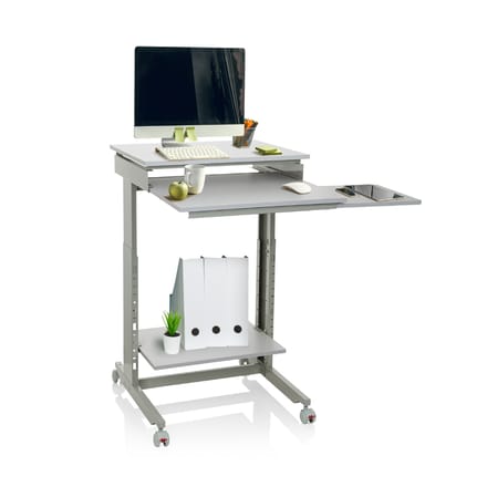 Computerbureau WORKSTATION zilver/grijs hjh OFFICE