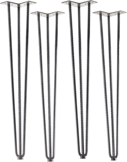 Set van 3 Haarspeldpoten Tafelpoten Industrieel Staal 710 mm voor Eet- en Bartafels