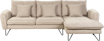SERSAN - Hoekbank - Beige - Linkerzijde - Chenille