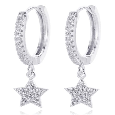 LGT JWLS Oorringen met Ster Hanger - Star Silver