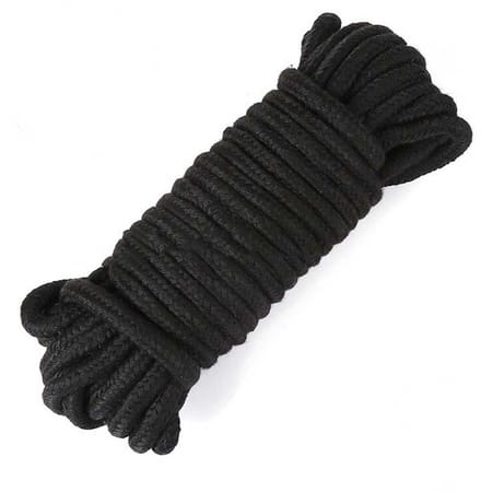 Zacht Bondage Touw - BDSM - 10 meter - Stevig - Zwart - Katoen