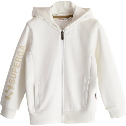 Superga Kinder/Kids Mouwopdruk Volledige Ritssluiting Hoodie (Wit)