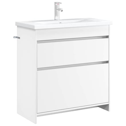 vidaXL - Badkamer - Onder - Het - Wastafel - Kast - Wit - 78,5 - x - 37,5 - x - 81 - cm