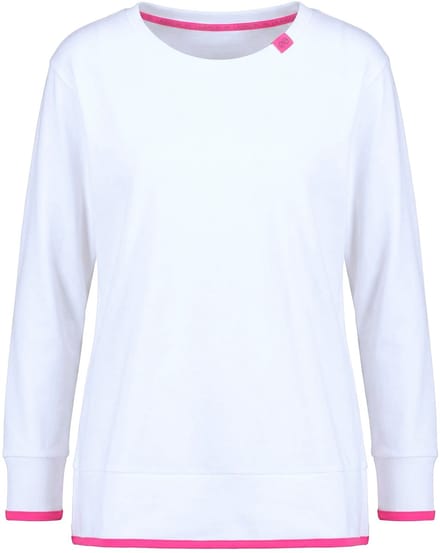 Laurasøn - Dames - Sweatshirt ronde hals rugprint - Off-white - Maat 48+