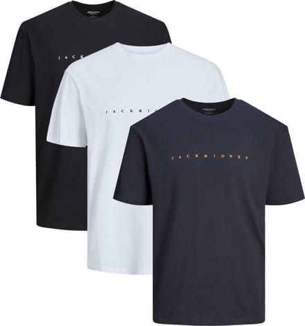 Jack & Jones Heren t-shirt 3 pack Star JJ