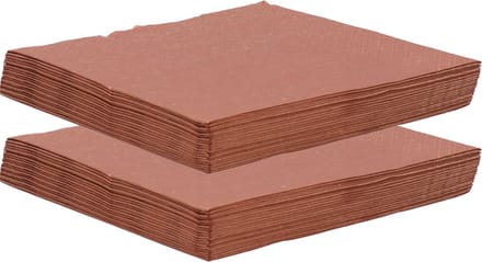 Maki uni servetten - 40x st - 33 x 33 cm - koper - lunch/diner servetten