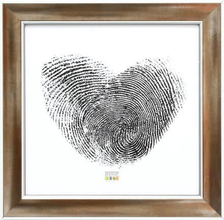 Deknudt Frames fotolijst S45YD3 - brons met zilver biesje - 13x13 cm