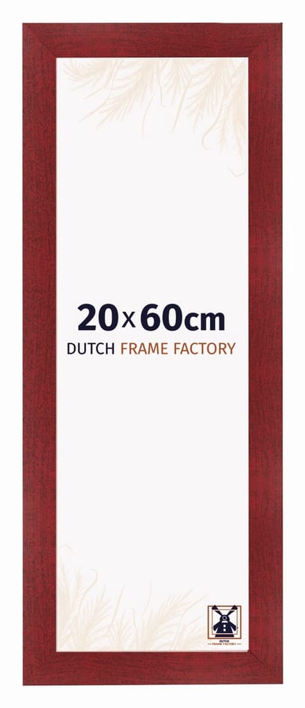 Fotolijst 20x60 cm - MDF - Wijnrood Geveegd - Praag