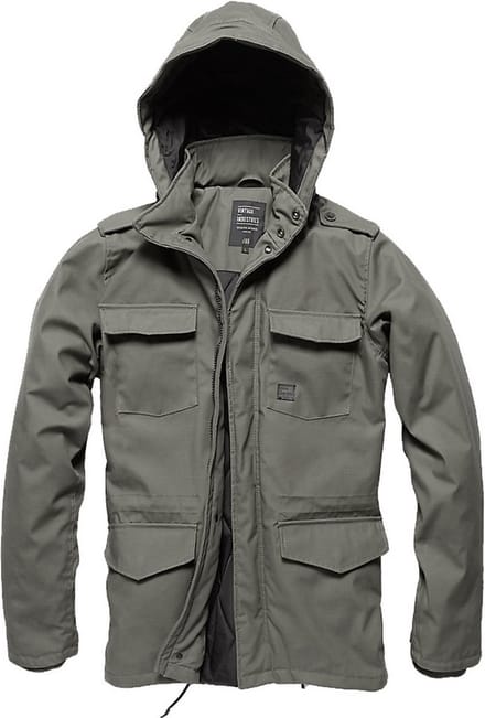 Vintage Industries Winterjas Darren Parka Grijs