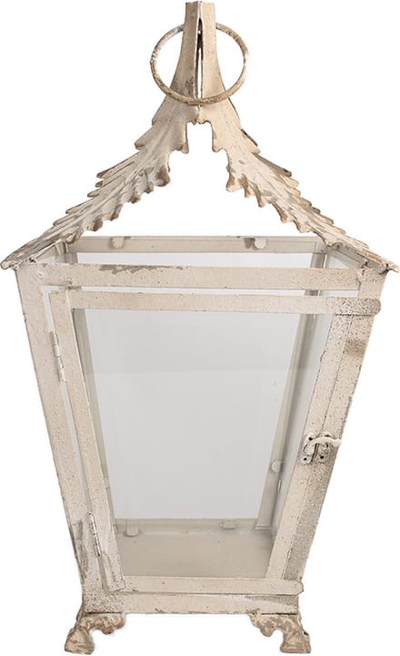 Clayre & Eef Lantaarn 26x26x47 cm Beige Metaal