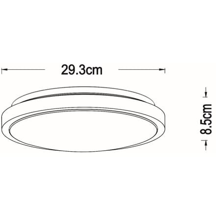 Lucide DASHER - Plafonnière (Plafondlamp) Badkamer - Ø 29,3 cm - LED - 1x12W 2700K - IP44 - Bewegingssensor - Wit